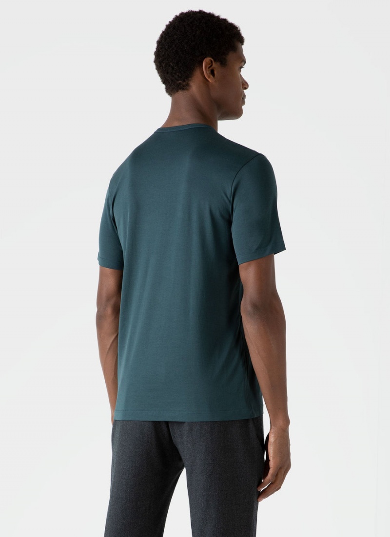 Blue Sunspel Classic T-shirt | 28507-NCJX | USA