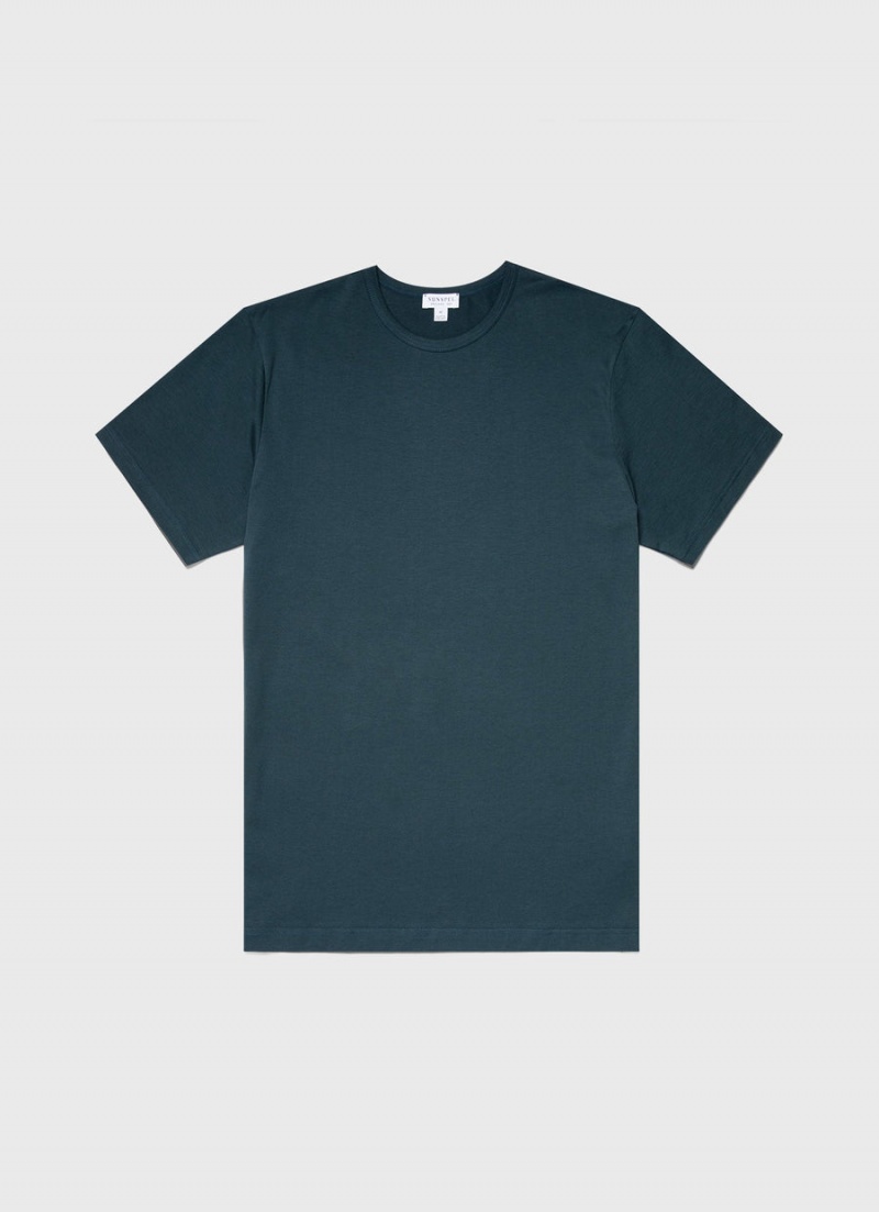 Blue Sunspel Classic T-shirt | 28507-NCJX | USA