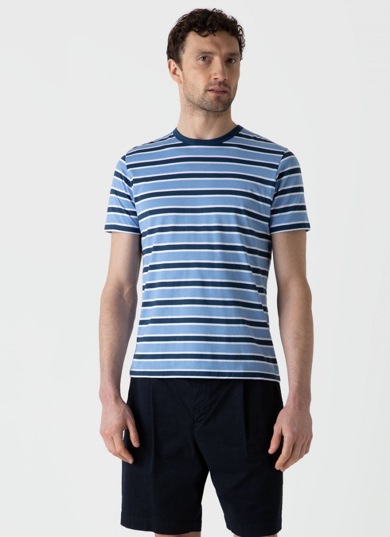 Blue Sunspel Classic T-shirt | 35712-ZWXY | USA