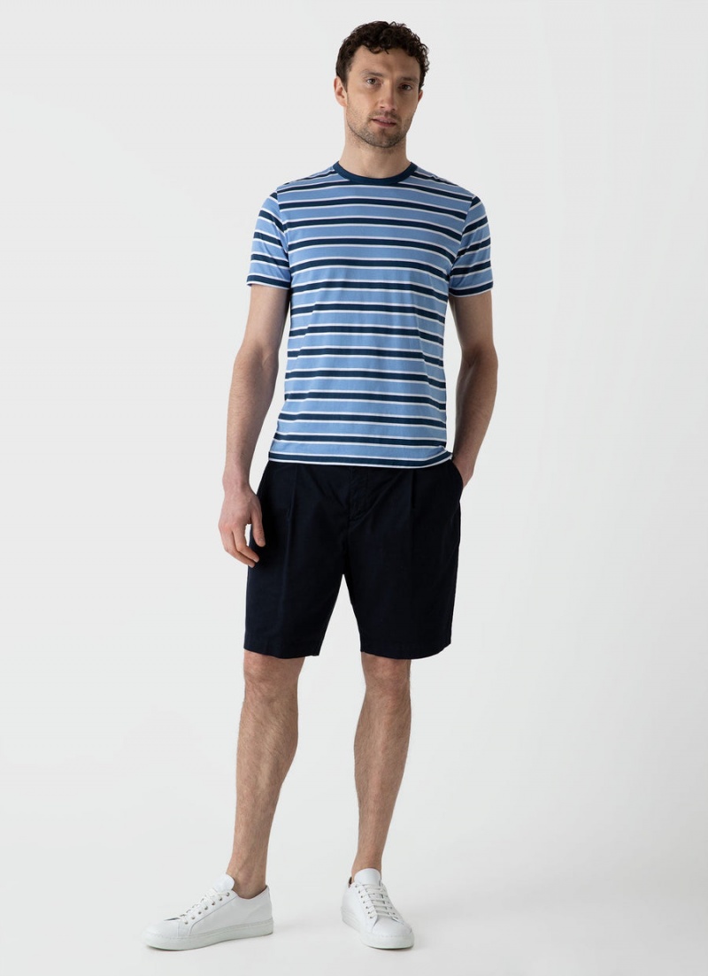 Blue Sunspel Classic T-shirt | 35712-ZWXY | USA