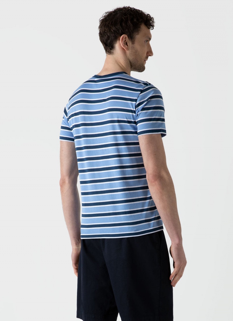 Blue Sunspel Classic T-shirt | 35712-ZWXY | USA