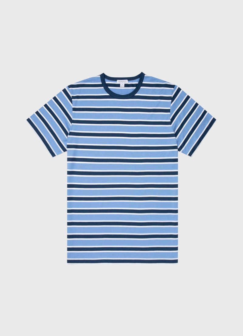 Blue Sunspel Classic T-shirt | 35712-ZWXY | USA