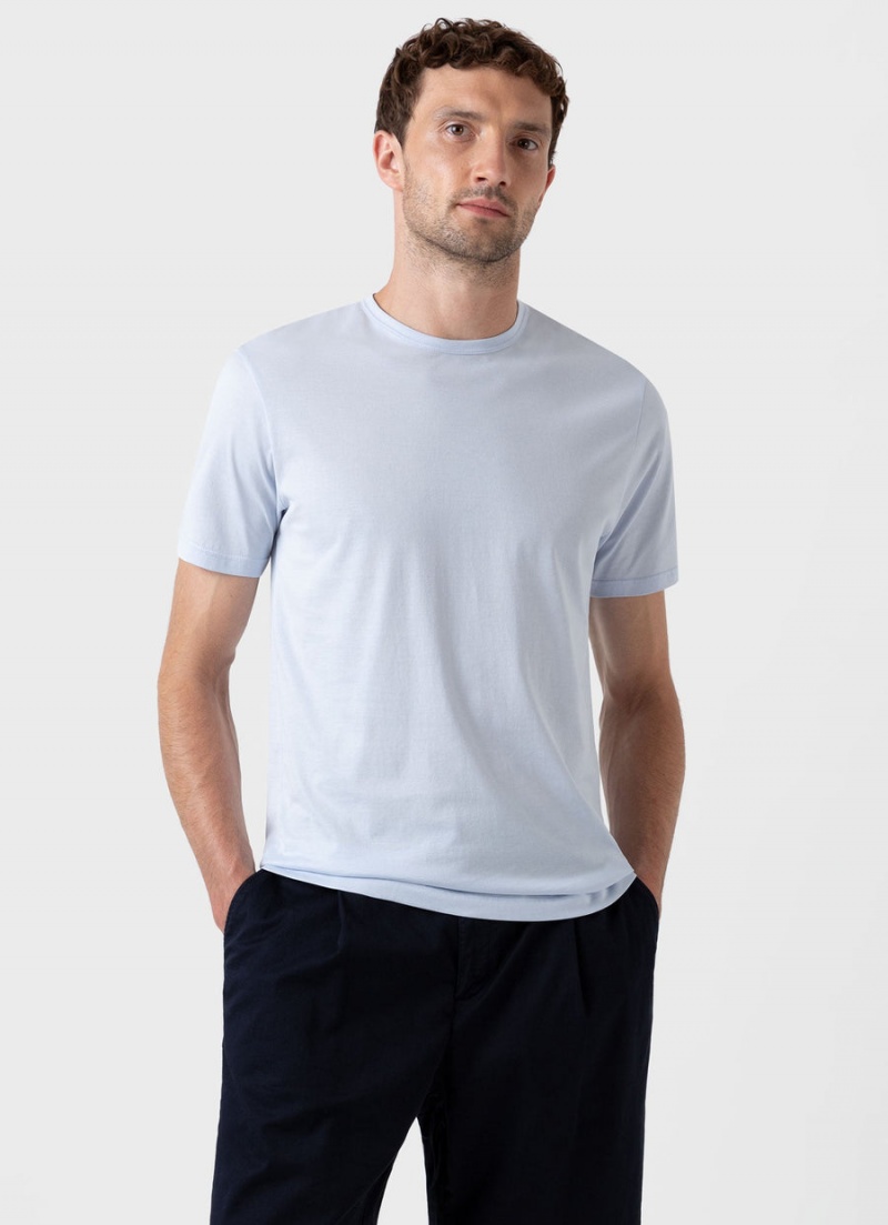 Blue Sunspel Classic T-shirt | 57862-WBDT | USA