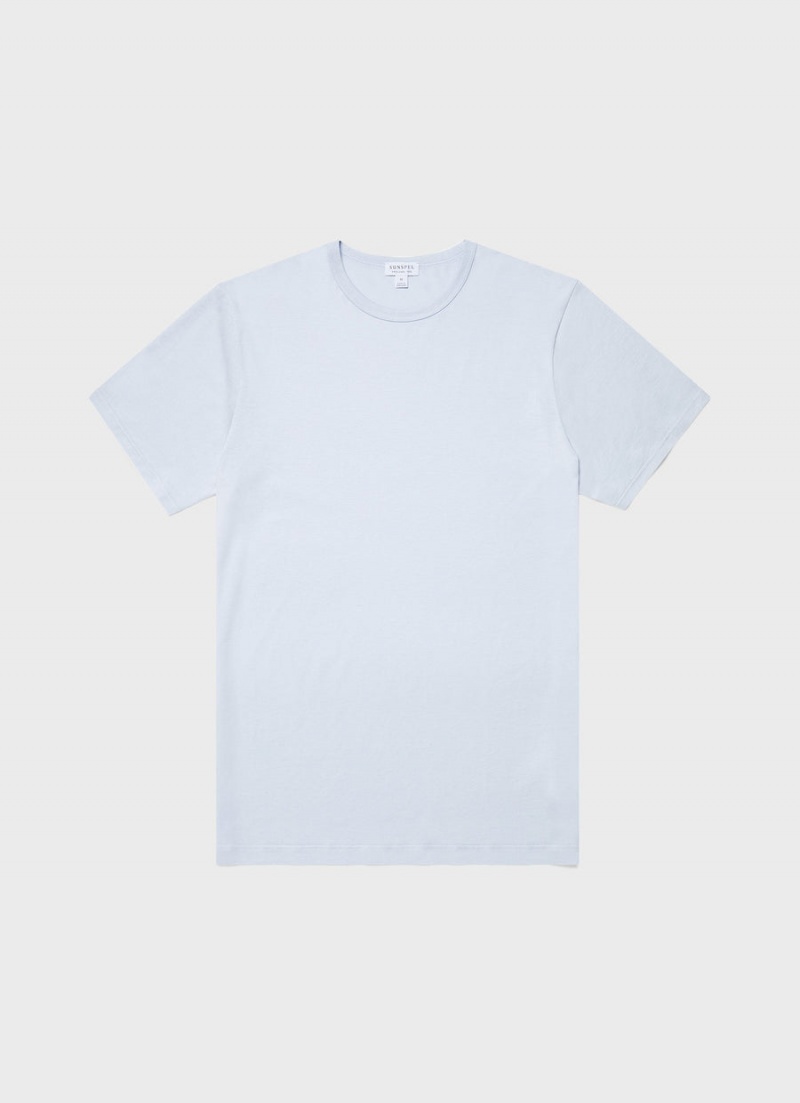 Blue Sunspel Classic T-shirt | 57862-WBDT | USA