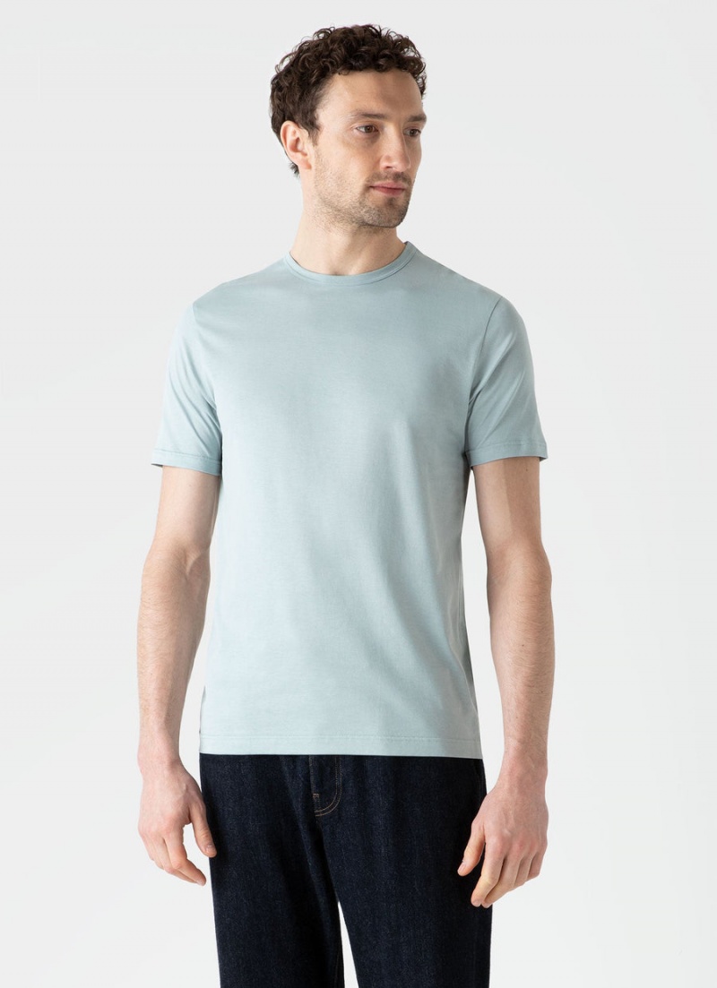 Blue Sunspel Classic T-shirt | 61380-IXUE | USA