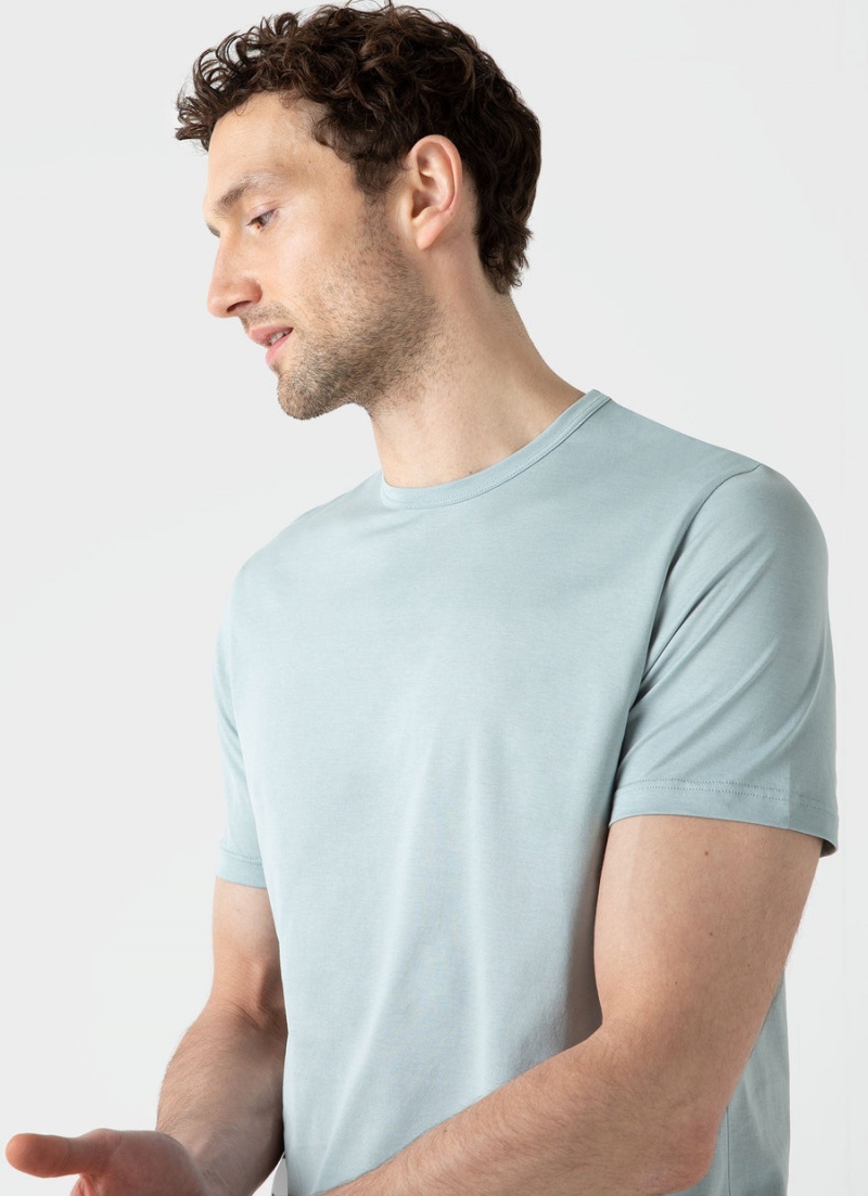 Blue Sunspel Classic T-shirt | 61380-IXUE | USA