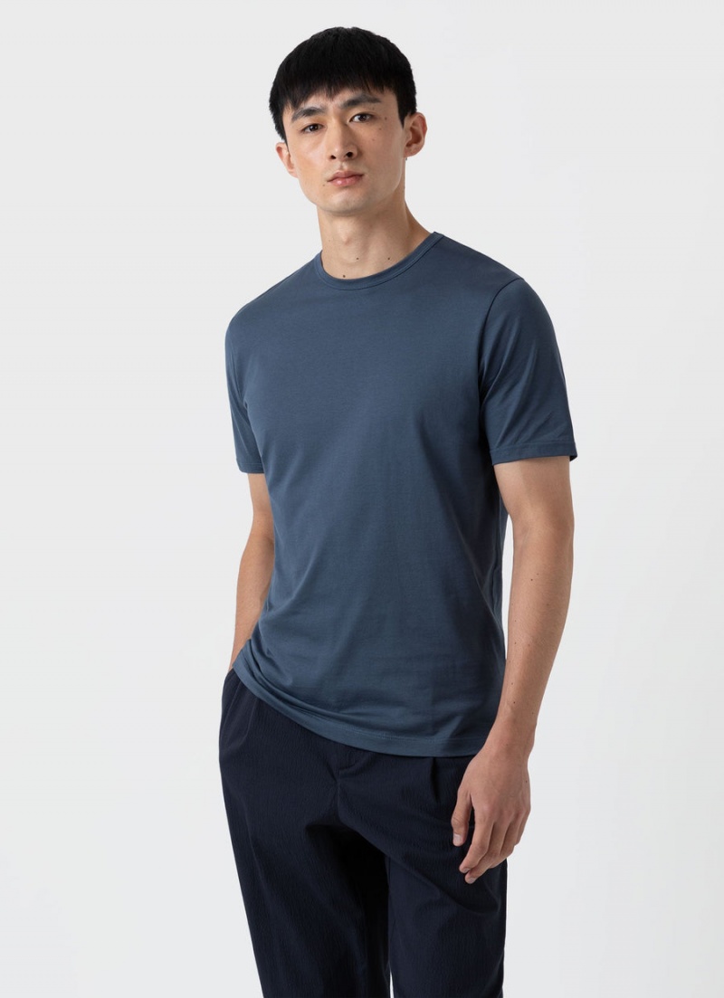 Blue Sunspel Classic T-shirt | 69751-ASJG | USA