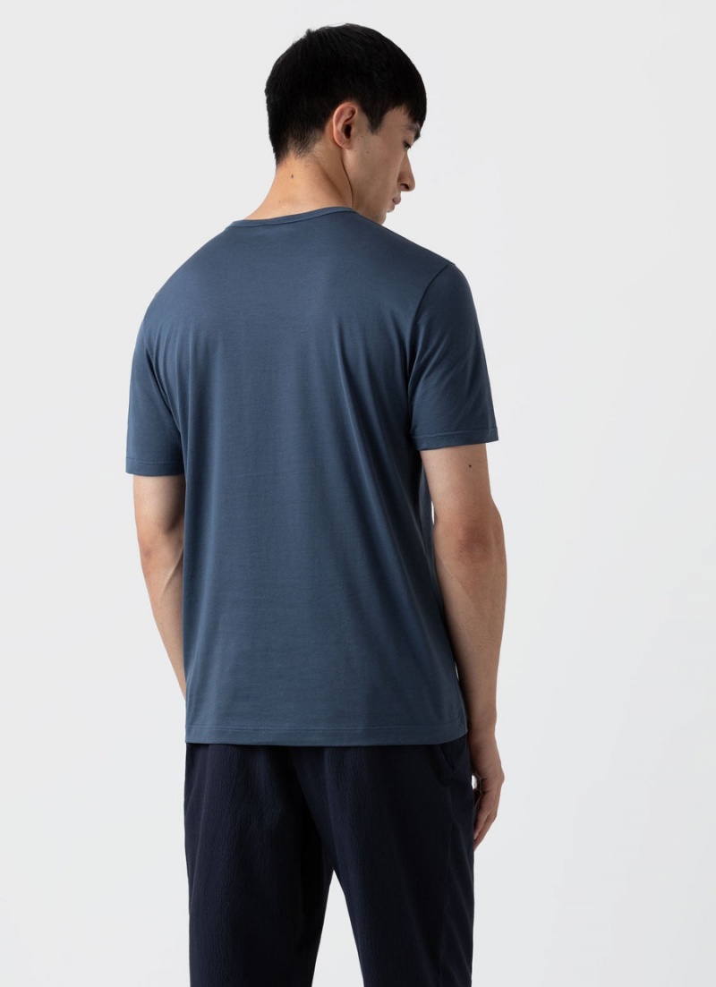 Blue Sunspel Classic T-shirt | 69751-ASJG | USA