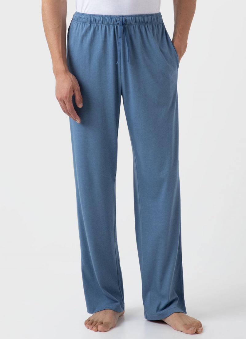 Blue Sunspel Cotton Modal Lounge Pant | 51492-WXEL | USA