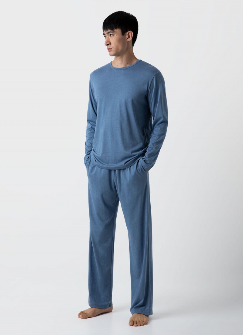 Blue Sunspel Cotton Modal Lounge Pant | 51492-WXEL | USA