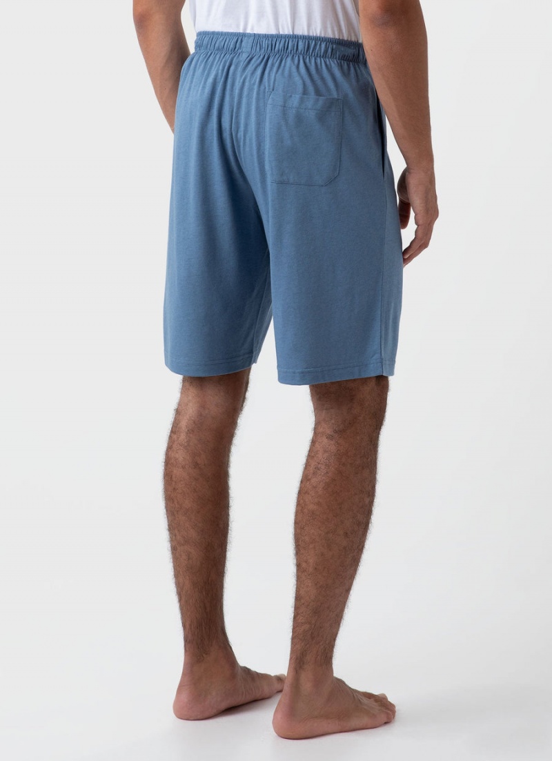 Blue Sunspel Cotton Modal Lounge Shorts | 25917-EAVF | USA