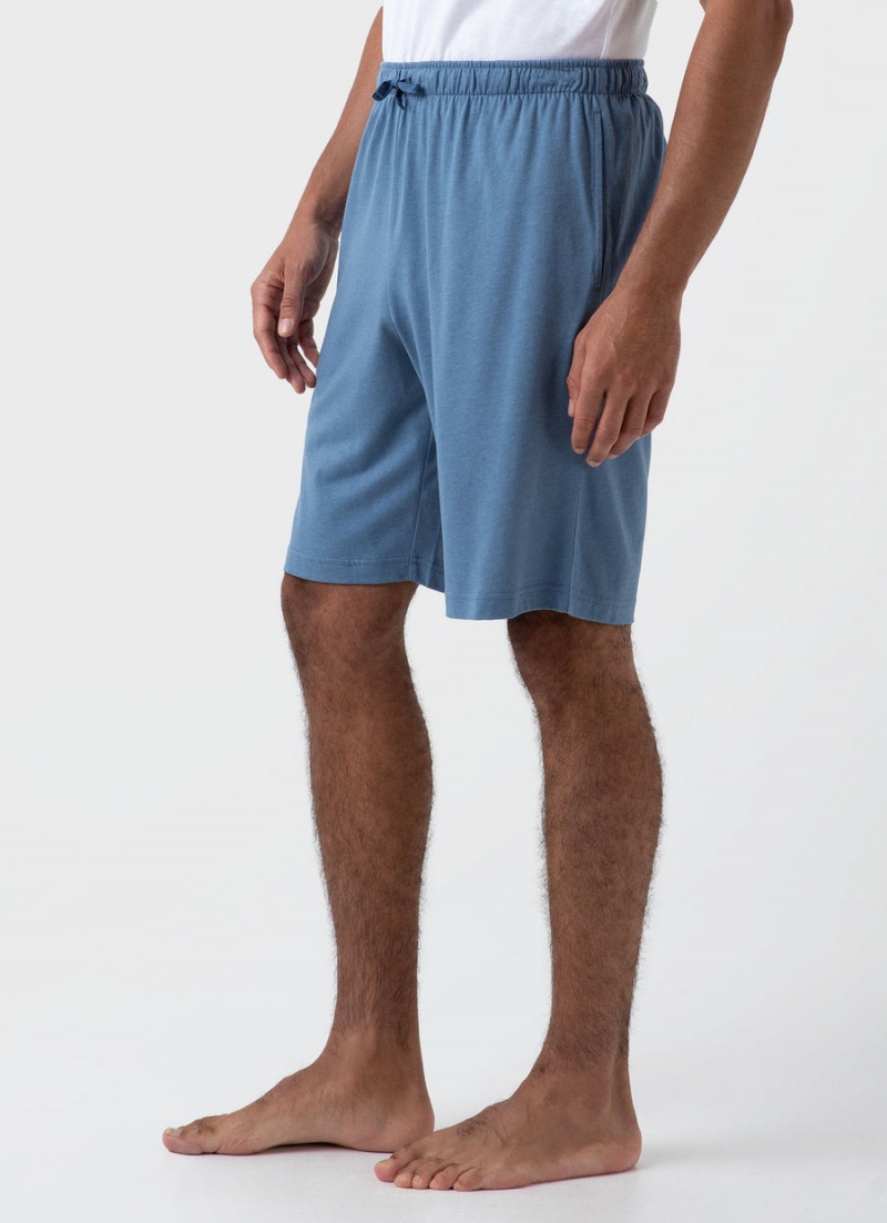 Blue Sunspel Cotton Modal Lounge Shorts | 25917-EAVF | USA