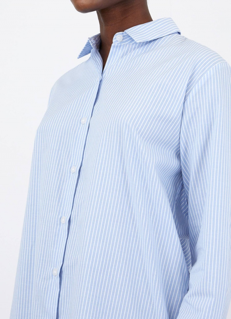 Blue Sunspel Cotton Shirt | 01573-CKEU | USA