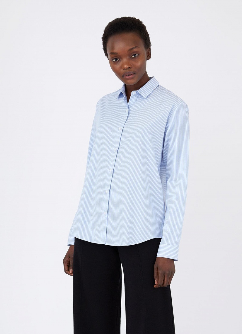 Blue Sunspel Cotton Shirt | 01573-CKEU | USA