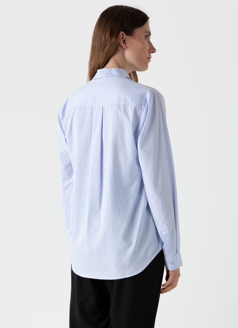 Blue Sunspel Cotton Shirt | 36750-WJIB | USA