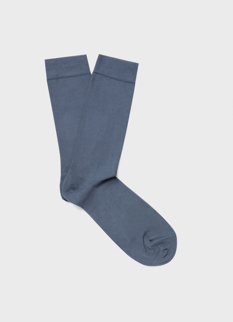 Blue Sunspel Cotton Socks | 13407-XSMZ | USA