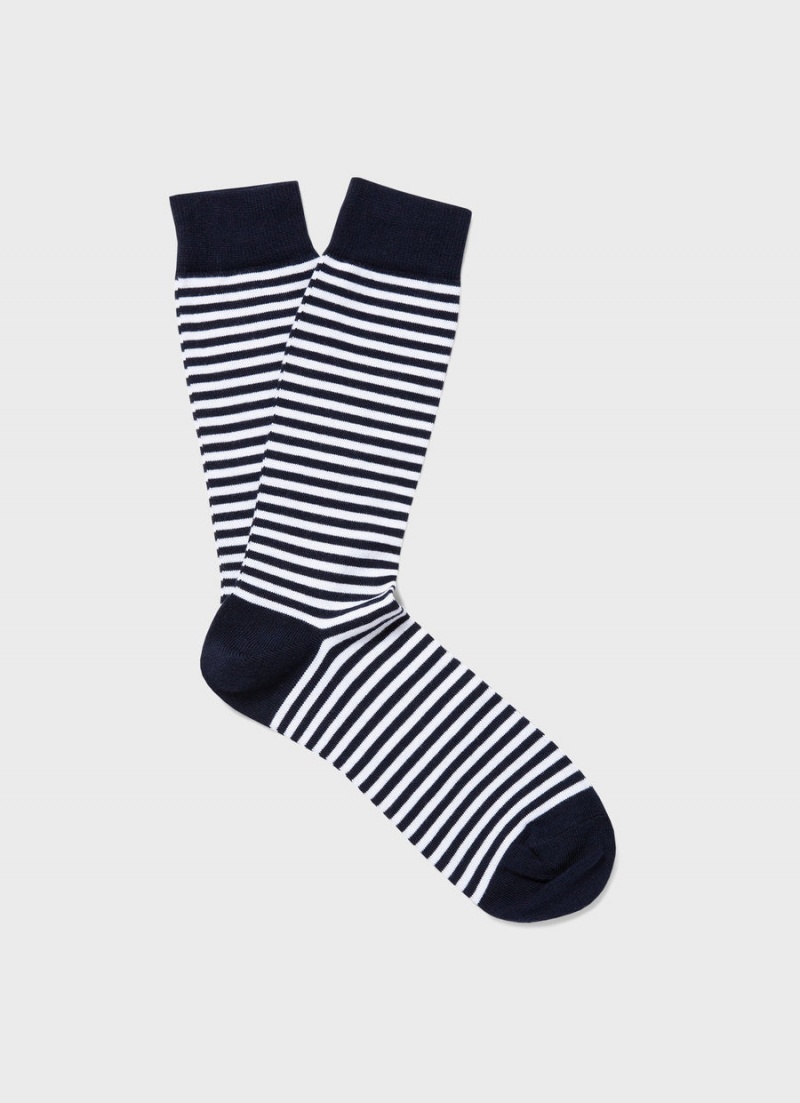 Blue Sunspel Cotton Socks | 45310-TFBQ | USA