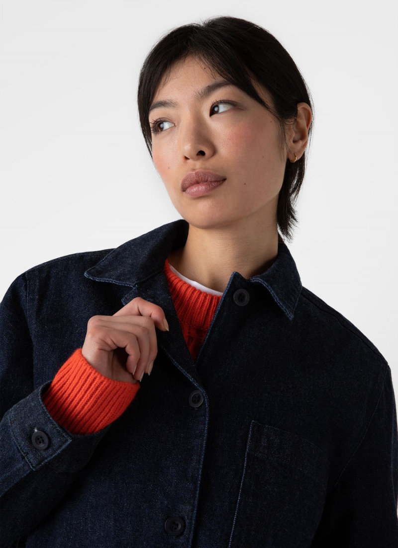 Blue Sunspel Denim Chore Jacket | 42936-IUAT | USA