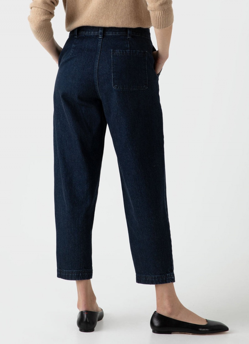 Blue Sunspel Denim Tapered Trouser | 82970-XZKH | USA