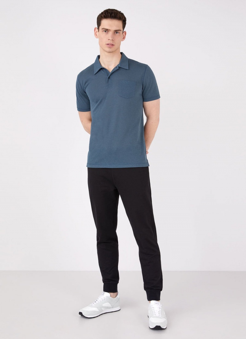 Blue Sunspel DriRelease Active Polo Shirt | 10273-JZSO | USA