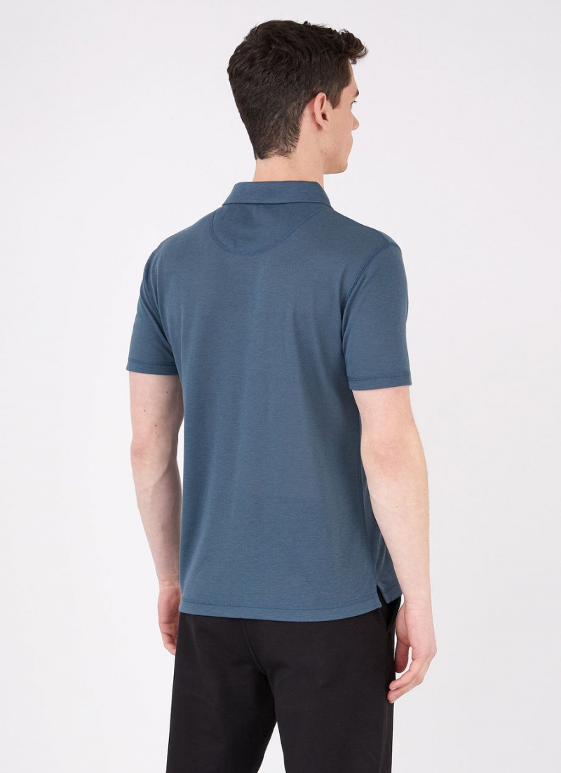 Blue Sunspel DriRelease Active Polo Shirt | 10273-JZSO | USA