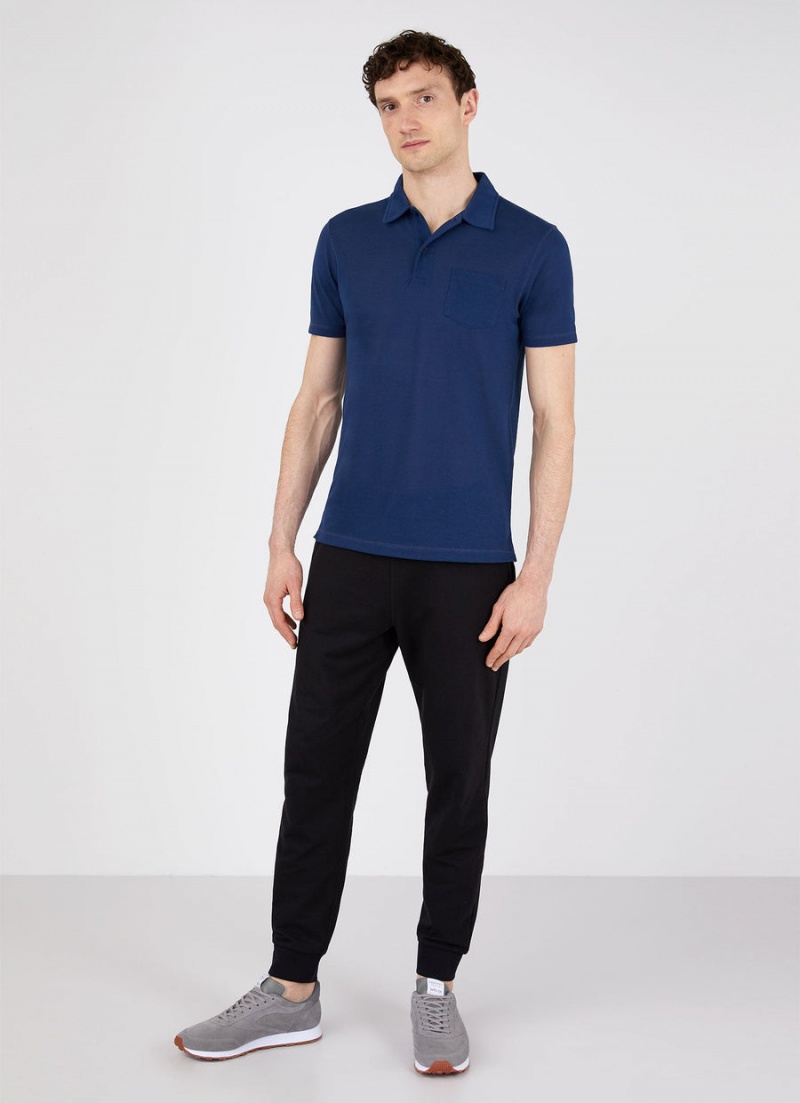 Blue Sunspel DriRelease Active Polo Shirt | 38604-DISK | USA