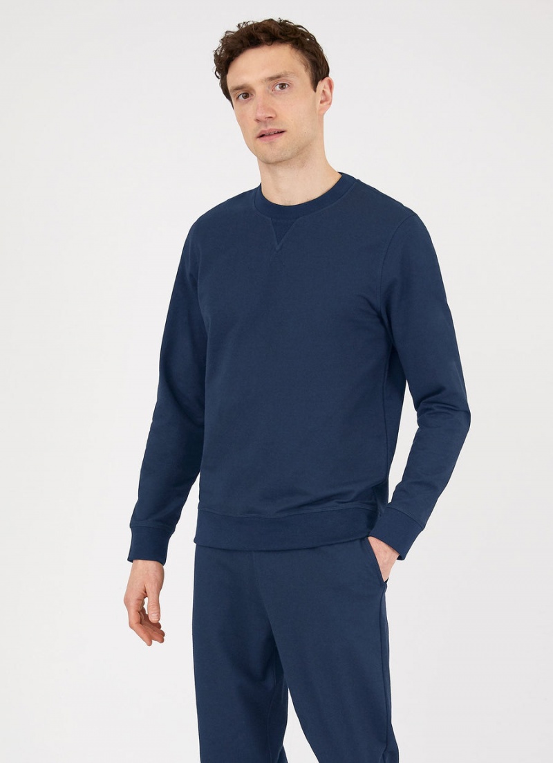 Blue Sunspel DriRelease Active Sweatshirt | 04761-SKYD | USA