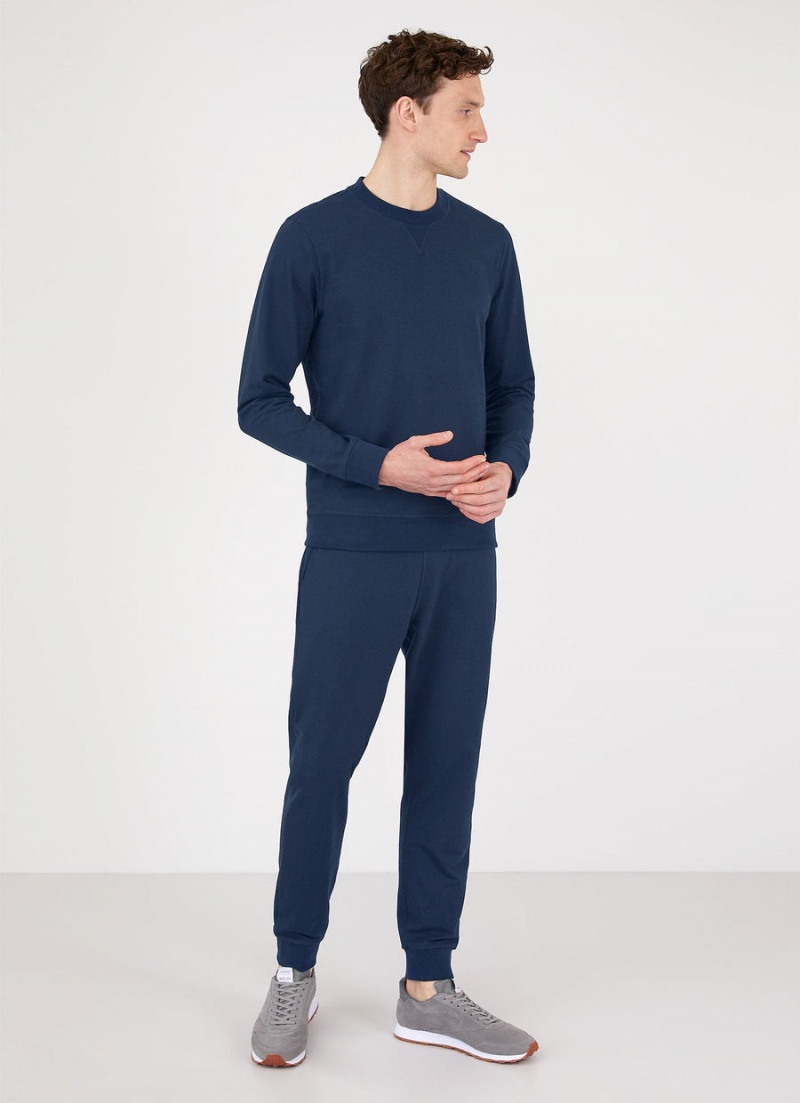 Blue Sunspel DriRelease Active Sweatshirt | 04761-SKYD | USA