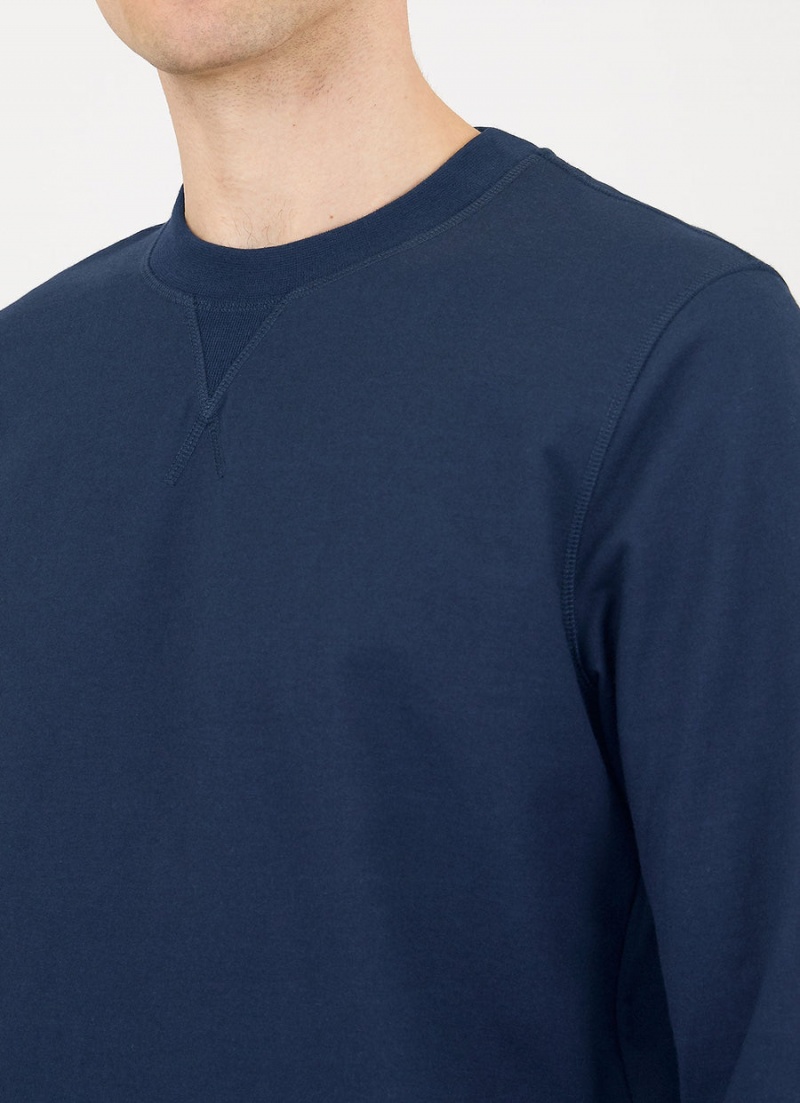 Blue Sunspel DriRelease Active Sweatshirt | 04761-SKYD | USA