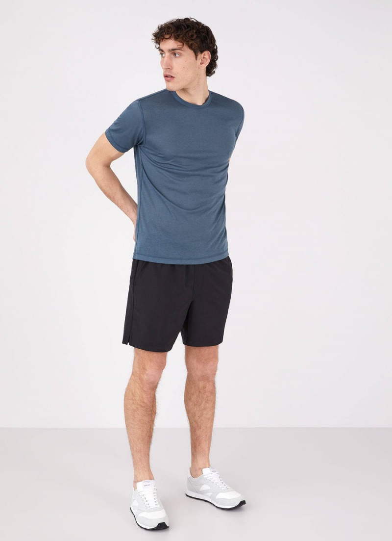 Blue Sunspel DriRelease Active T-shirt | 06923-VJMG | USA