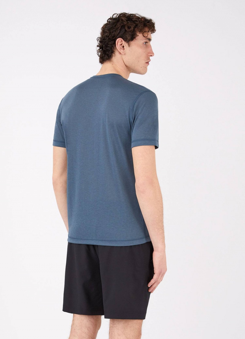 Blue Sunspel DriRelease Active T-shirt | 06923-VJMG | USA