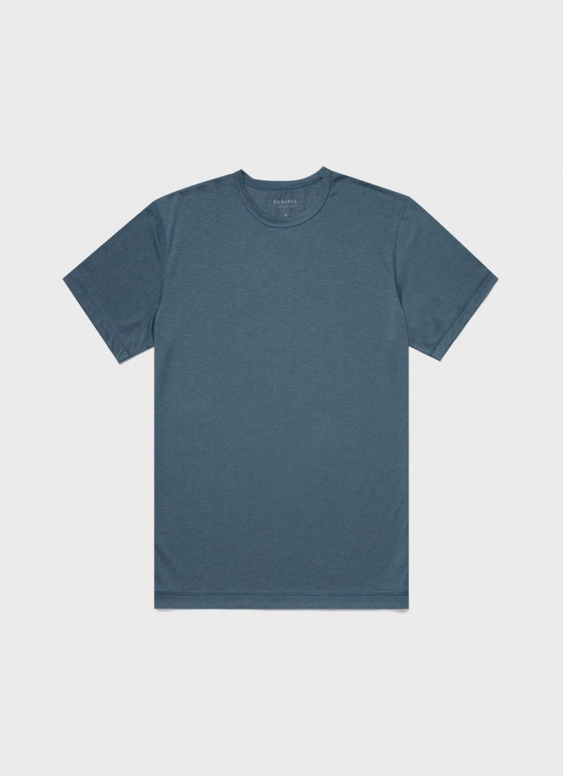 Blue Sunspel DriRelease Active T-shirt | 06923-VJMG | USA