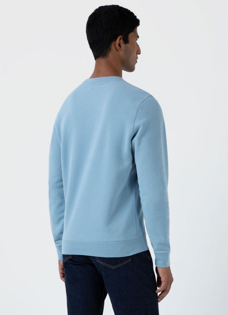 Blue Sunspel Loopback Sweatshirt | 05128-XCTO | USA