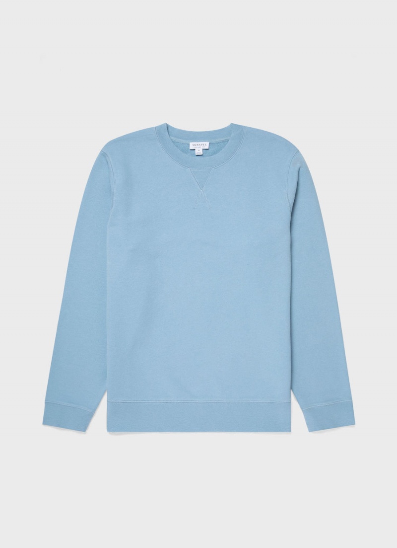 Blue Sunspel Loopback Sweatshirt | 05128-XCTO | USA