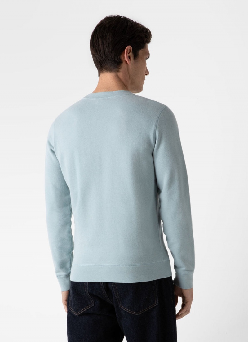 Blue Sunspel Loopback Sweatshirt | 29180-AUGJ | USA