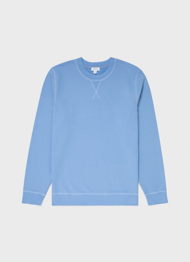 Blue Sunspel Loopback Sweatshirt | 41309-NPHB | USA