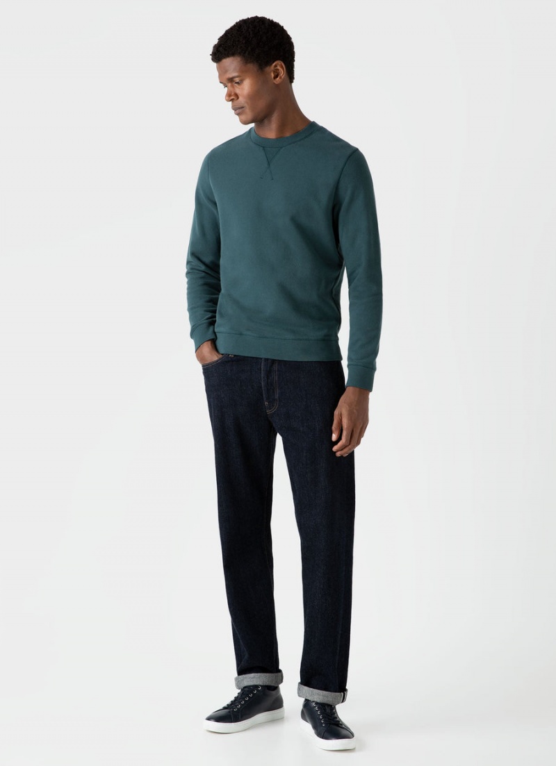 Blue Sunspel Loopback Sweatshirt | 67850-HCPL | USA