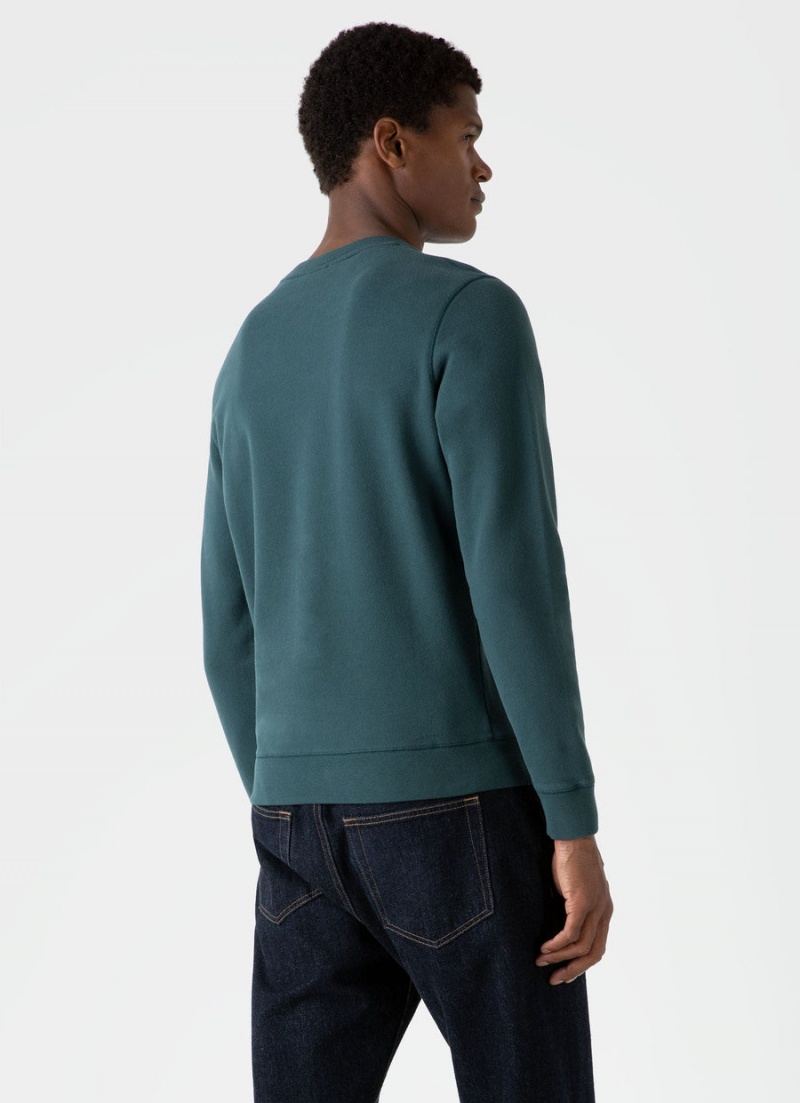 Blue Sunspel Loopback Sweatshirt | 67850-HCPL | USA