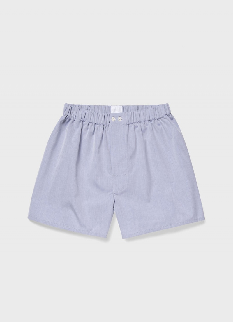 Blue Sunspel Sea Island Cotton Boxer Shorts | 12750-OAWP | USA