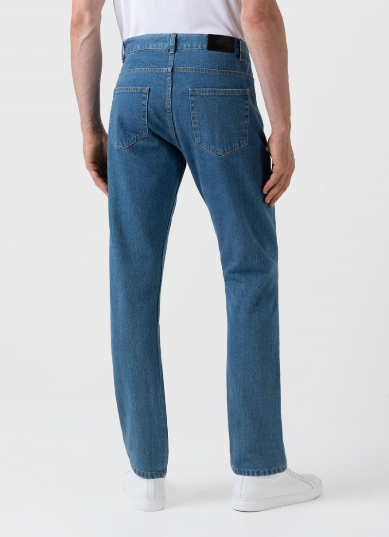 Blue Sunspel Slim Fit Jean | 06357-BGQY | USA