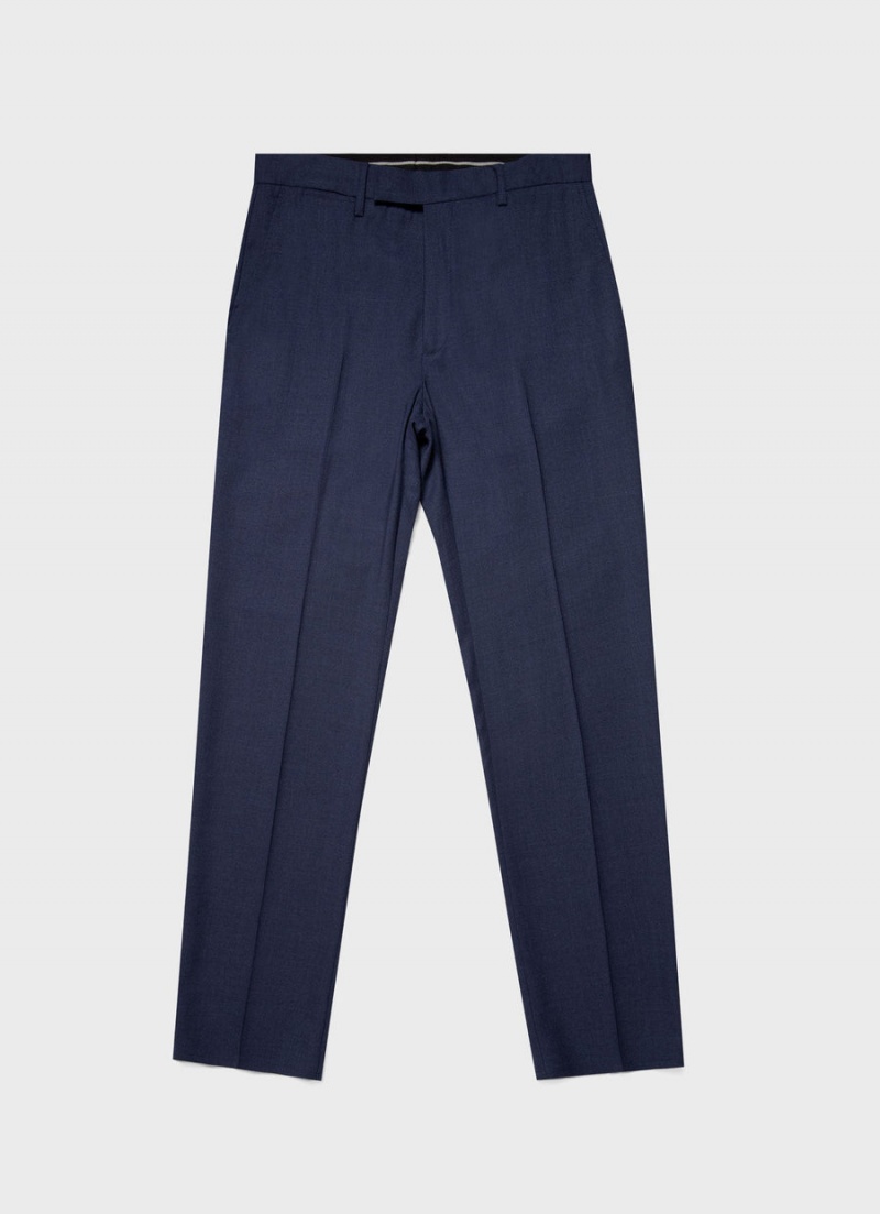 Blue Sunspel Slim Fit Wool Trouser | 12593-VBEJ | USA