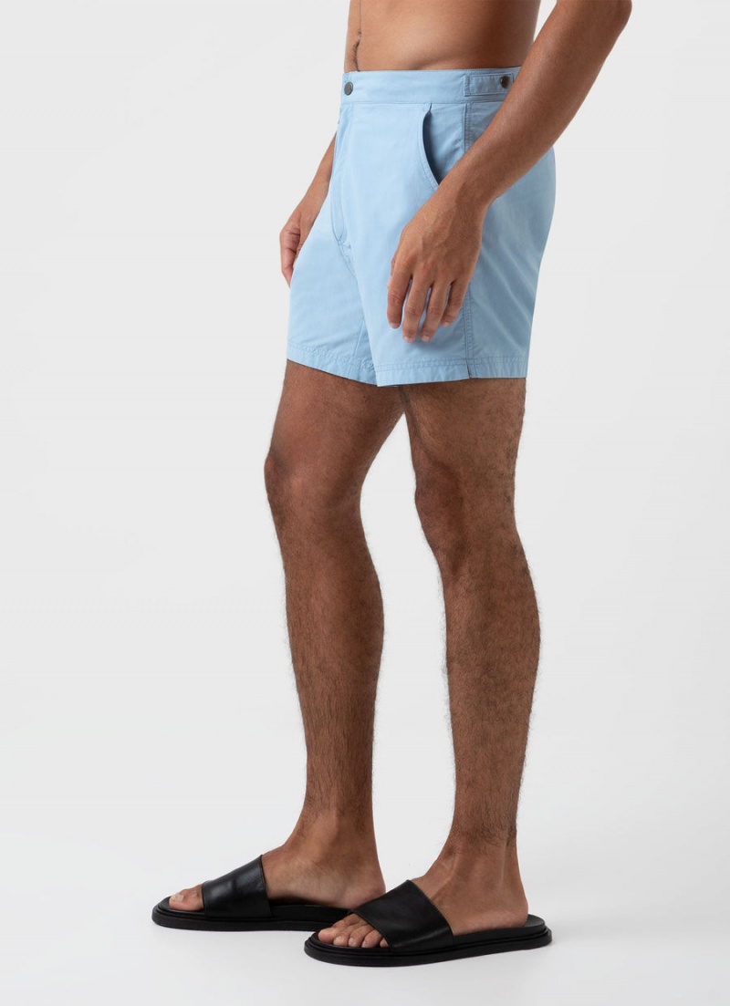 Blue Sunspel Tailored Swim Shorts | 95713-HPFL | USA