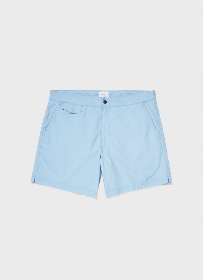 Blue Sunspel Tailored Swim Shorts | 95713-HPFL | USA