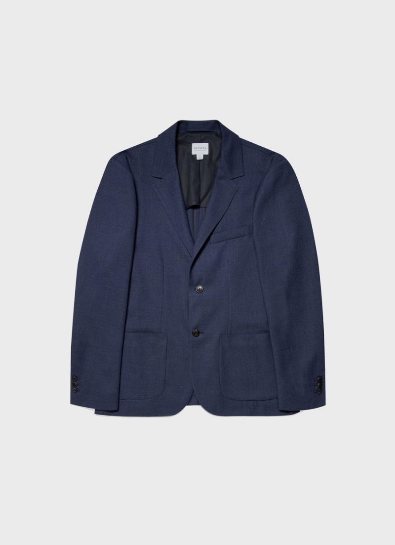 Blue Sunspel Wool Blazer | 78164-QYOB | USA