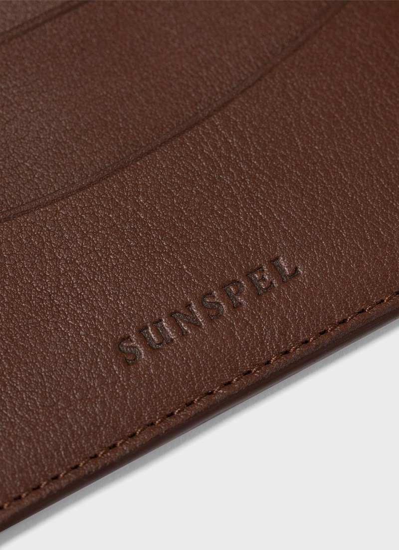 Brown Sunspel Card Holder | 65038-OJTP | USA