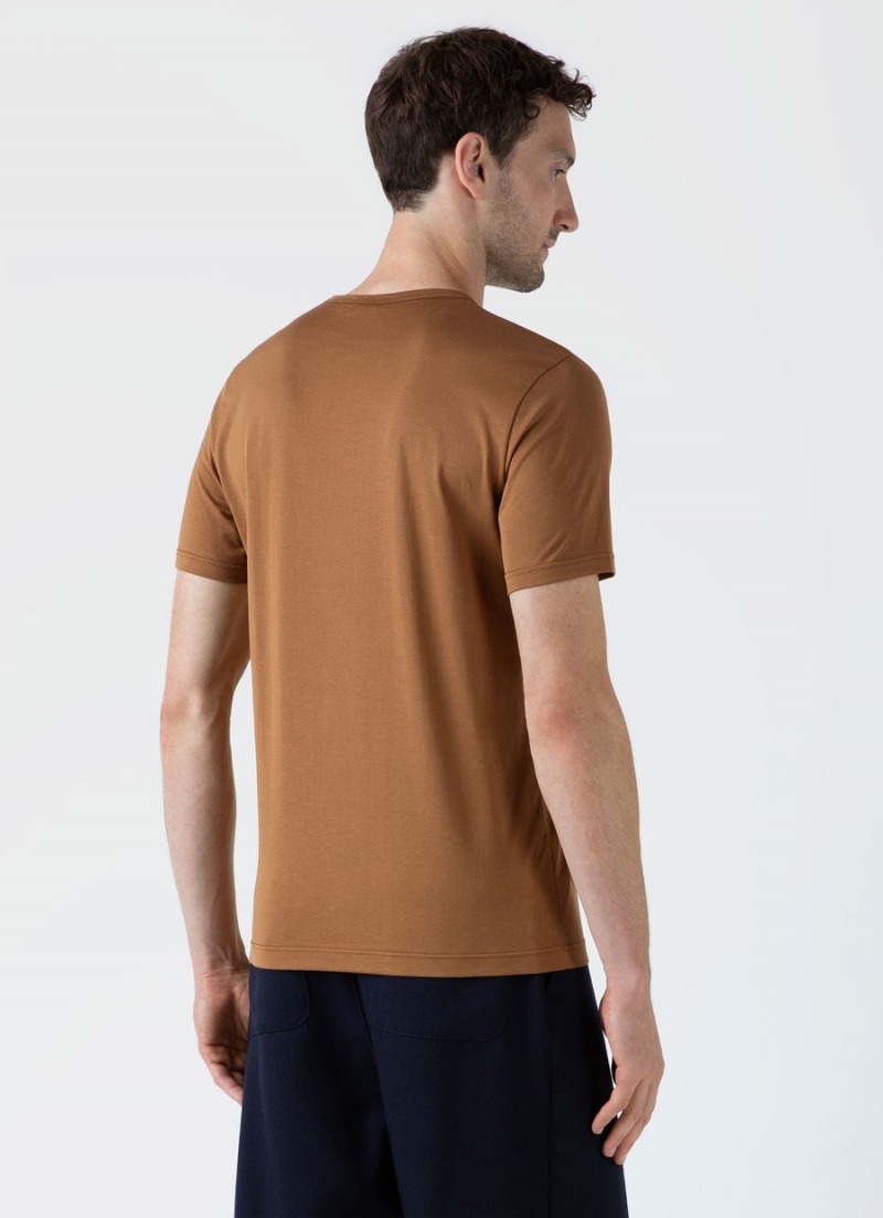 Brown Sunspel Classic T-shirt | 65184-IPTD | USA