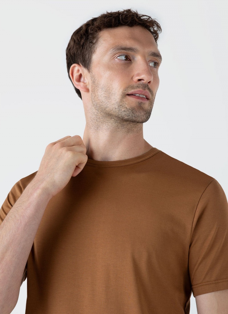 Brown Sunspel Classic T-shirt | 65184-IPTD | USA