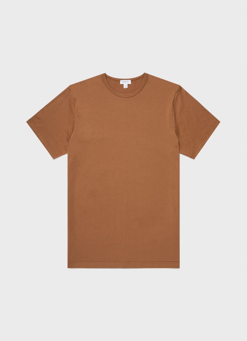 Brown Sunspel Classic T-shirt | 65184-IPTD | USA