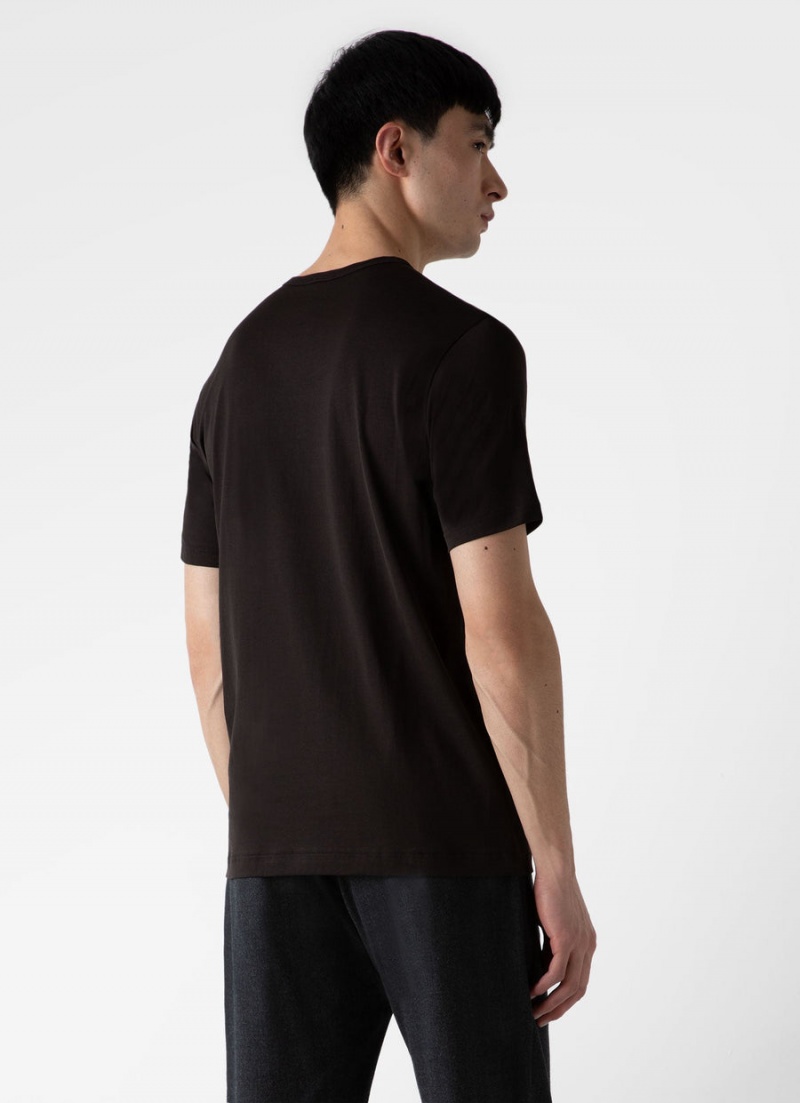 Brown Sunspel Classic T-shirt | 87216-MWPA | USA