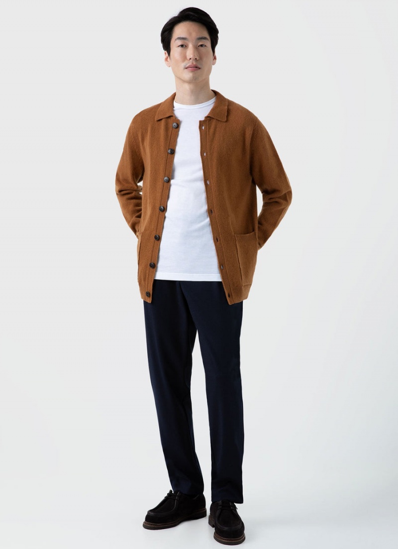 Brown Sunspel Lambswool Jacket | 49287-HBTD | USA